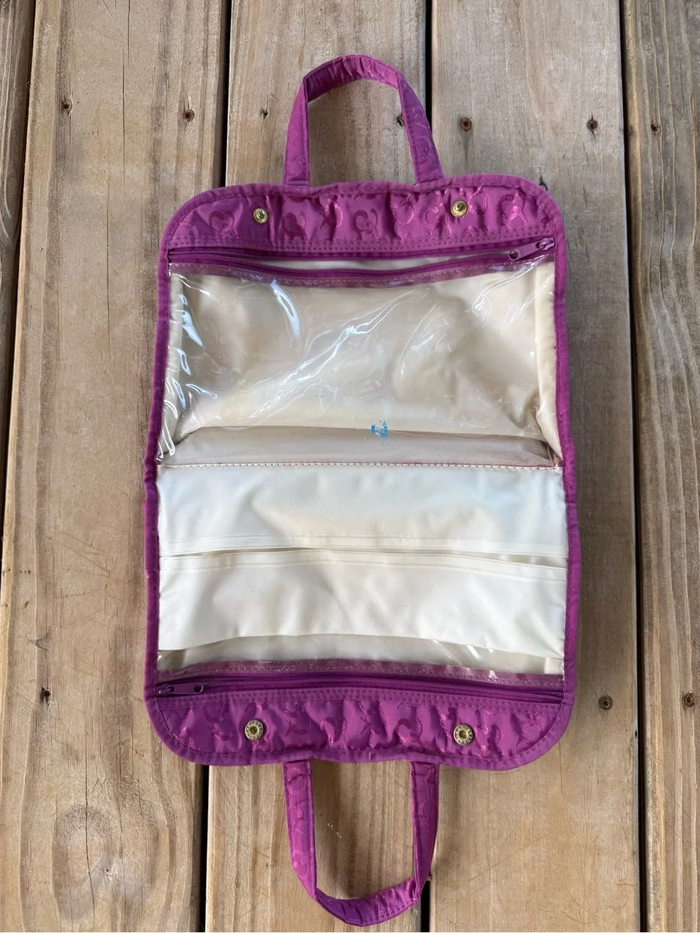 Oscar de la Renta | Travel Cosmetic Fold Out Cosmetic Pouch Bag